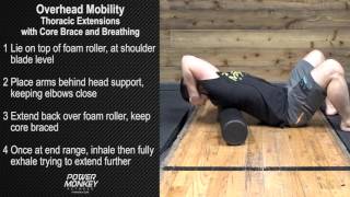 Overhead Mobility  Thoracic Extensions with Core Brace and Breathing [upl. by Novihs]