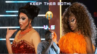 RPDR S16 RP13 Lipsync Reaction  Elimination  Morphine Love Dion vs Sapphira Cristál [upl. by Yrollam889]