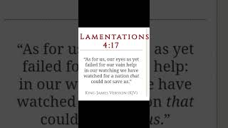 Daily Bible Verse  Lamentations 417 dailybibleverse bibleverse verseoftheday biblestudy [upl. by Donia]