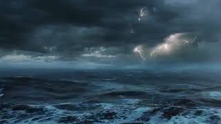 Furtuna si valuri gigantice pe mare Thunderstorm  Huge Ocean Waves  Rain Sounds for Sleeping [upl. by Suelo]