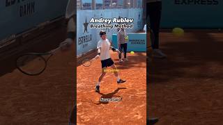 Andrey Rublev breathing method during weight transfer 😤 🎾 💥 Tennis Forehand Rublev [upl. by Sdlonyer]