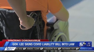 Tennessee governor signs COVID19 liability measure into law [upl. by Eydnarb]