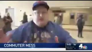 Mets fan rages because he cant get to the game [upl. by Bryna705]