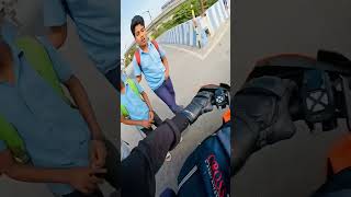 Cute boy ki ki help for KTM ride automobile dukerides motovlog duke rider ridemakerz oneride [upl. by Ontina]