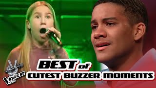 TOP 5 CUTEST BUZZER REACTIONS 🤩😱  The Voice Kids [upl. by Millie]