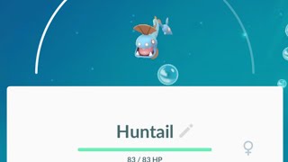 Evolving Clamperl to Huntail in Pokemon Go [upl. by Laurel]