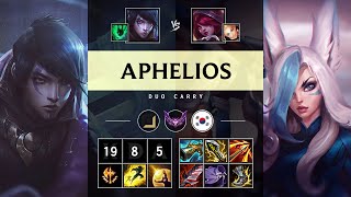 Aphelios ADC vs Xayah Quadra Kill Legendary  KR Master Patch 1421 [upl. by Oruhtra]