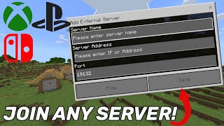 How to Join Any Server on Minecraft PS4XBOXPS5 [upl. by Aiuqal149]