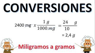 PASAR MILIGRAMOS A GRAMOS  CONVERSIONES [upl. by Hare252]