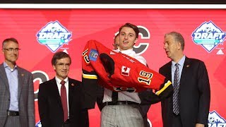 First round pick Jakob Pelletier talks Calgary Flames [upl. by Ahcatan]