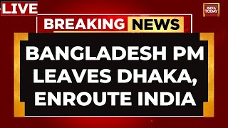 Bangladesh PM Sheikh Hasina Flees To India After Resignation LIVE News  Sheikh Hasina Steps Down [upl. by Jackquelin31]