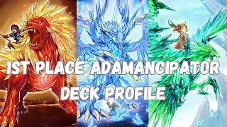 Yugioh First Place Adamancipator Deck Profile  The Best Deck Everyone Forgot About [upl. by Gnouh]