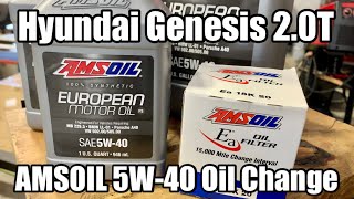 5W40 Synthetic Oil Change  AMSOIL Widebody Genesis [upl. by Aztinad]