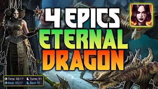 💥 4 EPICS 💥 VS IRAGOTH THE ETERNAL DRAGON  HARD DOOM TOWER 120  Raid Shadow Legends [upl. by Ralph]