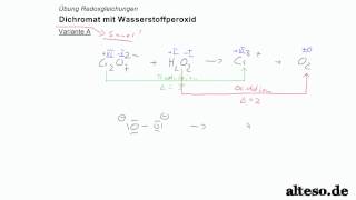 Übung Redoxreaktionen  Variante A Dichromat und Wasserstoffperoxid [upl. by Lalitta238]