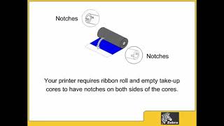 How to load a ribbon on the zebra GK420T Desktop Printer [upl. by Ahseid]