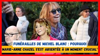 Funérailles de Michel Blanc  Pourquoi MarieAnne Chazel sest absentée à un moment crucial [upl. by Porter]