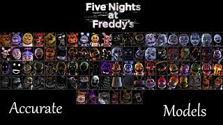 Most Accurate FNaF SFM Models 2018 Outdated Watch 2021 Ver [upl. by Airetahs]