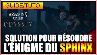 GUIDETUTO  SOLUTION POUR RÉSOUDRE LÉNIGME DU SPHINX  ASSASSINS CREED ODYSSEY  FR [upl. by Egdamlat]