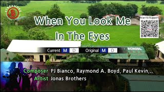 When You Look Me In The Eyes  Jonas Brothers Karaoke Version [upl. by Tavish]