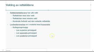 Innføring i juridisk metode  video 11 [upl. by Nipahc]