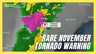 Southern Ontario Sees Rare November Tornado Warning  forecast [upl. by Atirres]