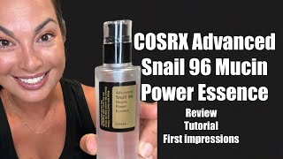 COSRX Advanced Snail 96 Mucin Power Essence  review tutorial first impressions cosrx essence [upl. by Pachston941]