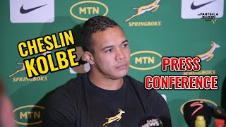 SPRINGBOKS Cheslin Kolbe press conference [upl. by Zetnahs]