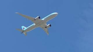 Korean B7879 taking off from JFK to ICN [upl. by Ayekam279]