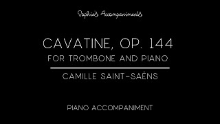 Cavatine Op 144 by Camille SaintSaëns  Piano Accompaniment [upl. by Miguelita3]