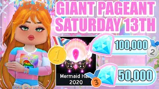 GIANT PAGEANT EVENT Come Win A MERMAID HALO HUGE DIAMONDS PRIZES amp MORE 🏰 Royale High Pageant [upl. by Nob]