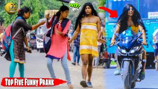 2022 Top Viral Funny Prank In India  😂  Amazing Reaction Of Cute Girl 😂 funkyyash [upl. by Suinotna217]