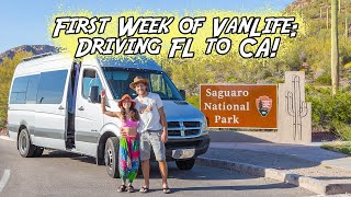 The FIRST WEEK of VanLife FL to CA S1 E 1 [upl. by Romanas]