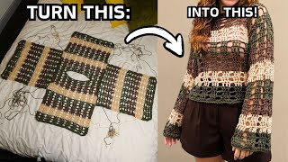 Crochet Mesh Sweater Top Tutorial I Brunaticality Crochet [upl. by Ardell]