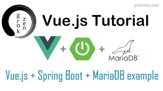 Vuejs  Spring Boot example  Spring Data JPA  REST  MariaDB CRUD [upl. by Imeka]