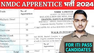 NMDC Apprentice requirement 2024  NMDC Latest vacancy 2024  ITI apprenticeship vacancy 2024 [upl. by Ferdinande]