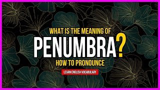 What Is The Meaning of PENUMBRA  Improve Your English [upl. by Merrill517]