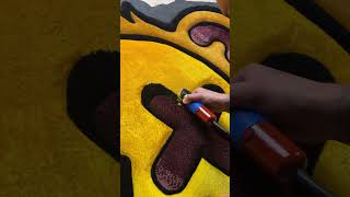 tufting a emoji rug beautiful rug tufting [upl. by Mord]