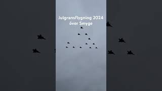 Julgransflygning 2024 med 12st JAS39 [upl. by Kimmy]