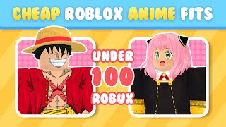 CHEAP Roblox ANIME Outfits  UNDER 100 ROBUX [upl. by Orr]