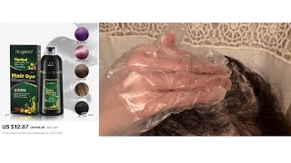 3In1 Herbal Hair Color Shampoo Instant Hair DyeCover Gray Hair in Minutes 500ml169 Fl OzBlack [upl. by Lexa526]