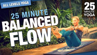 25 Minute Balanced Flow Yoga Class  Five Parks Yoga [upl. by Ahsened]