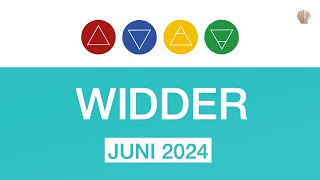 WIDDER ♈️ JUNI 2024 quotNEUE PERSPEKTIVEN ☀️quot  TAROT MONATSLEGUNG [upl. by Karola]