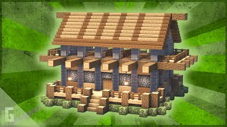 Famous WOODEN Minecraft Cabin Build Tutorial [upl. by Esorrebma]