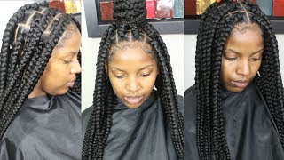 Jumbo Box Braids Tutorial [upl. by Ihel794]