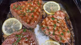 GARLIC BUTTER TUNA STEAK  TUNA STEAK RECIPE  TUNA RECIPE  FRUGALLYT [upl. by Eiramanad]