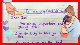 father day card writingfathers day 2024fathers day messagefathers day cardhappy fathers day [upl. by Ylrak]