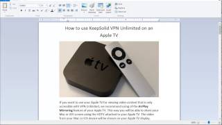 How to use KeepSolid VPN Unlimited on Apple TV [upl. by Elianore307]