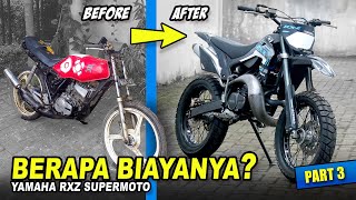 BIAYA MODIFIKASI YAMAHA RXZ SUPERMOTO SPEK MURAH  PART3 [upl. by Elleyoj]