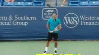 Roger Federer Forehand in Slow Motion [upl. by Arikehs87]